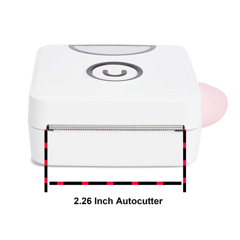 [Australia - AusPower] - POOOLITECH Wireless Sticker Printer - Inkless Mini Pocket Photo Printer for Smartphone,PC，Versatile for Printing Logo, Notes,Journal,List,Memo Pink 