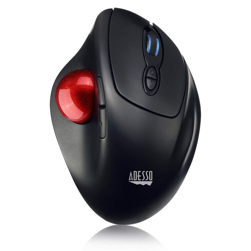 [Australia - AusPower] - Adesso iMouse T30 Wireless Ergonomic Thumb Trackball Mouse with Nano USB Receiver, Programmable 7 Button Design, and 5 Level DPI Switch 