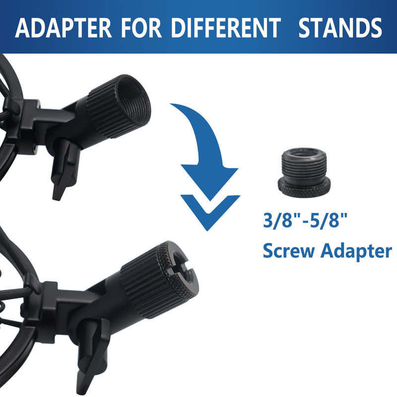 [Australia - AusPower] - Suuntok Universal Microphone Shock Mount, Mic Clip Holder Mount for Diameter 47mm-53mm Mic Anti Vibration Adjustable High Isolation Shock Mount 