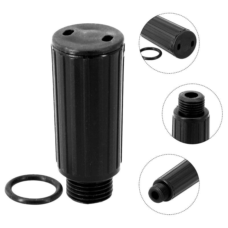 [Australia - AusPower] - WYZBEN Air Compressor Oil Cap Plug Included Gasket Seal Compatible with Craftsman Powermate Coleman Husky E100087 Replacement Part Black 0.6In Thread M15 Accessories 