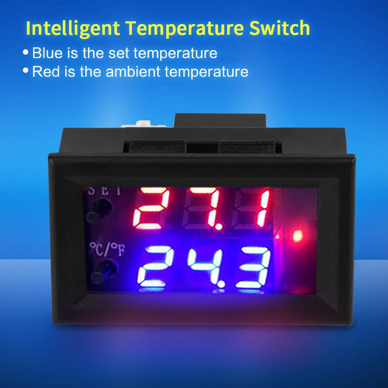 [Australia - AusPower] - Temperature Controller,Digital Display Microcomputer Thermostat Temperature Controller Switch with Sensor DC12V Thermostat 