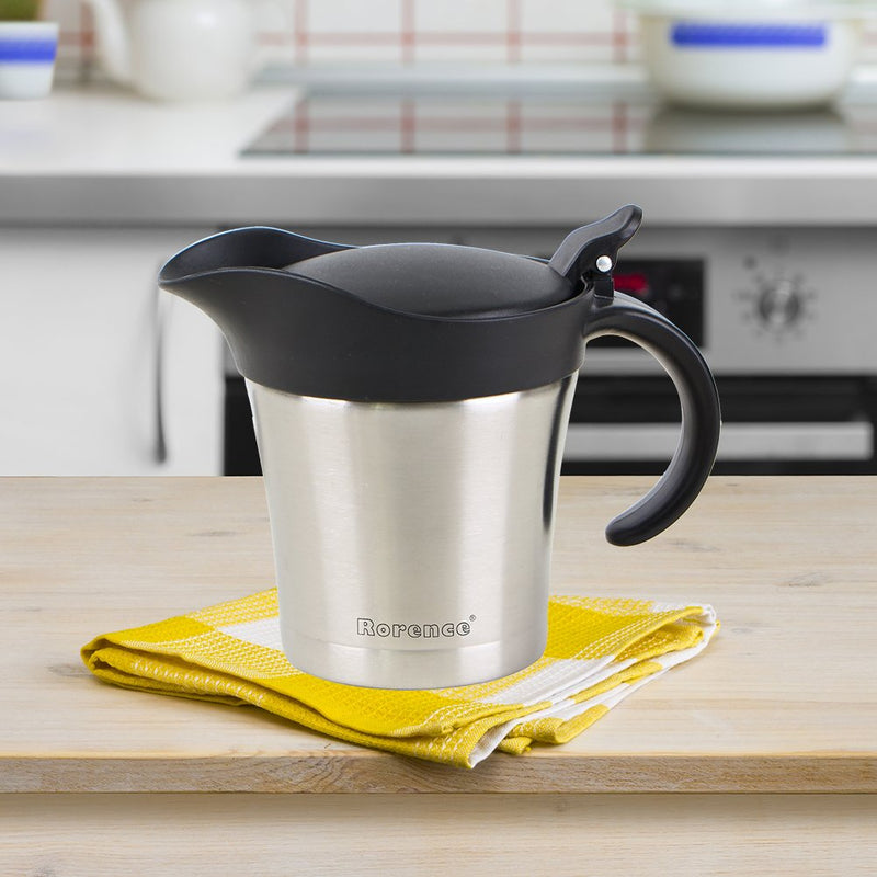 [Australia - AusPower] - Rorence Stainless Steel Double Insulated Gravy Boat/Sauce Jug 16 Ounce Capacity 