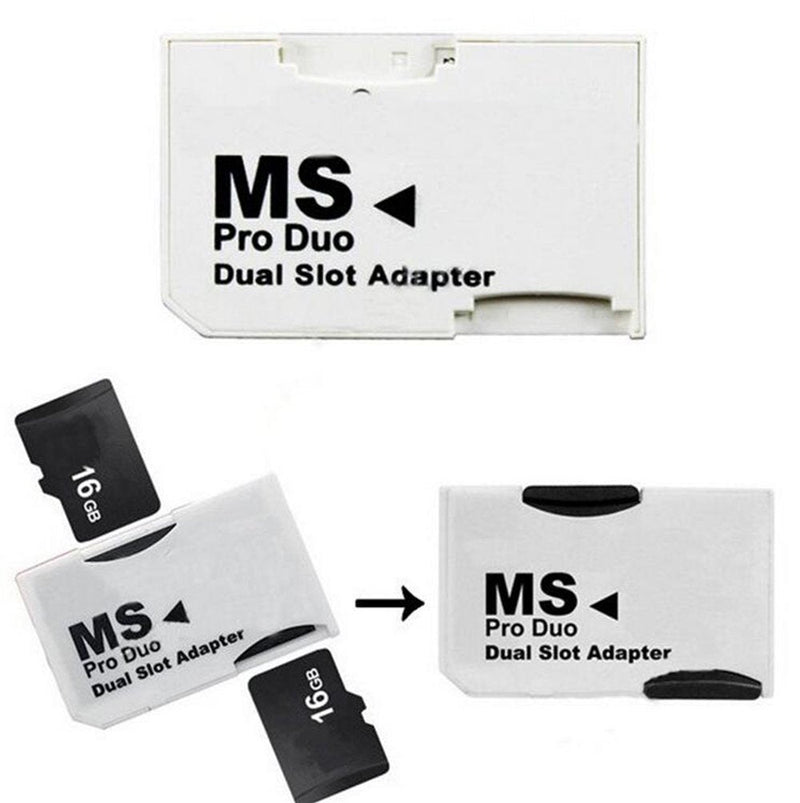 [Australia - AusPower] - Micro SD TF to Memory Stick MS Pro Duo for PSP 1000/2000 / 3000 Card Dual 2 Slot Adapter Converter CR-5400 CR5400 