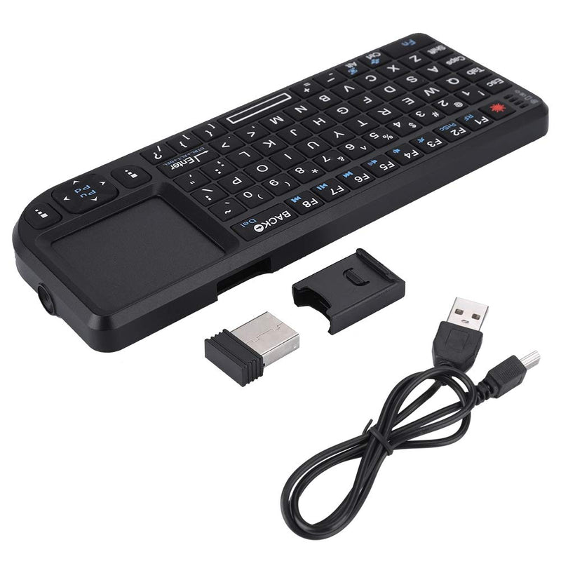 [Australia - AusPower] - 2.4GHz Wireless Touchpad Keyboard, Super Thin&Lightweight Rechargeable Ultra Mini Thin USB Backlit Keyboard, Plug and Play Fits for HTPC, for PS3/4 