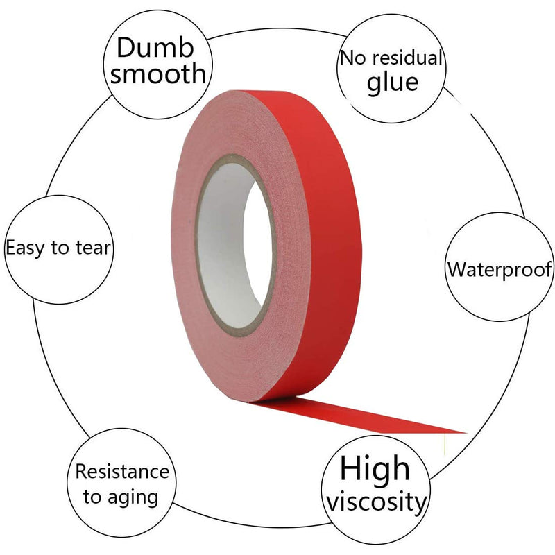 [Australia - AusPower] - Your Tape Gaffers Tape Red 1"X 60 Yards Per Roll Professional Grade Premium Gaffer, Residue Free, Easy to Tear 