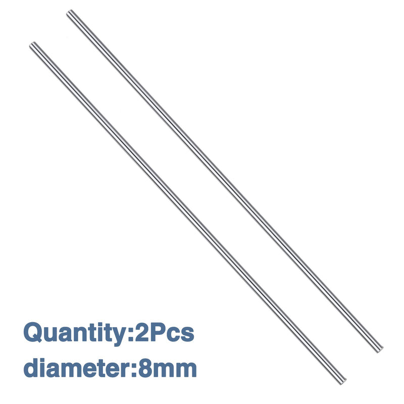 [Australia - AusPower] - 2PCS 8mmX100mm Linear Motion Rod Shaft Guide Diameter 8mm for DIY Craft Tool (2pcs)100mm 