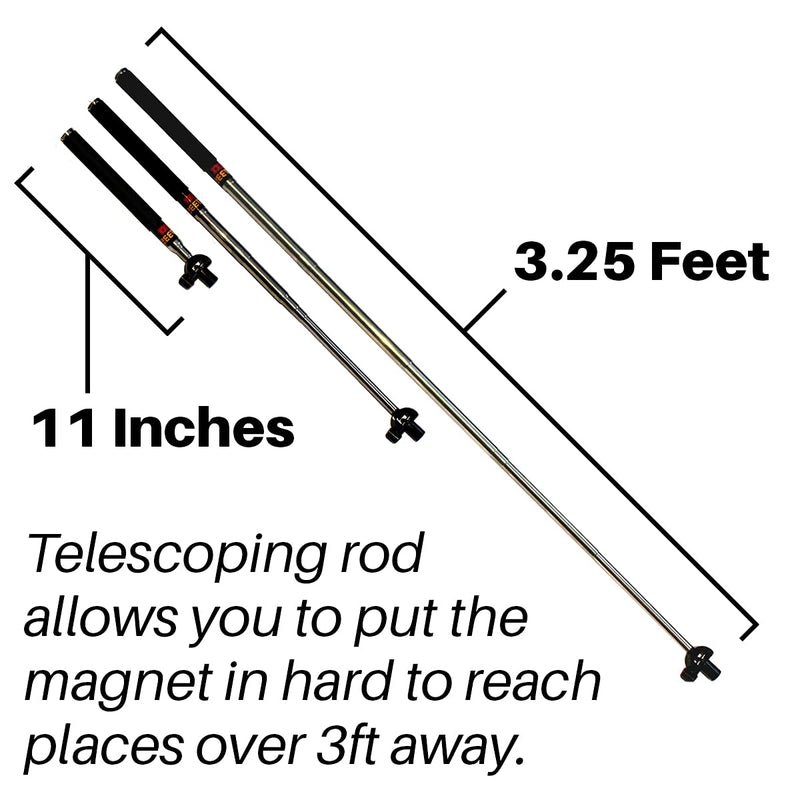 [Australia - AusPower] - Magnet Pal MagnetStick 39" Telescoping Magnetic Pickup Tool, Retractable Magnet Pickup Tools, Picker Upper Grabber with Neodymium Anti-Rust Magnet, Heavy Duty Extendable Arm with Most Powerful Magnet 