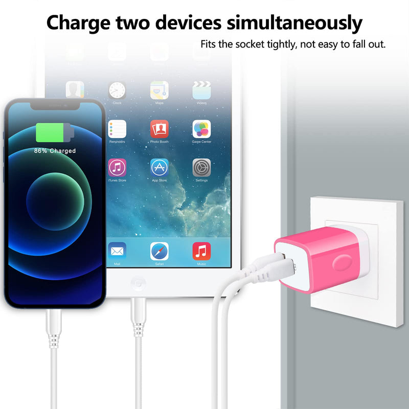 [Australia - AusPower] - 20W PD USB C Wall Charger, HOOTEK Dual Port Power Delivery+Quick Charge 3.0 Wall Charger Block Compatible iPhone SE 13 12 11 Pro Max XS X,iPad Pro,AirPods Pro,Pixel 5 XL,Galaxy S22 S21 Note20 Ultra 5G rose-red 