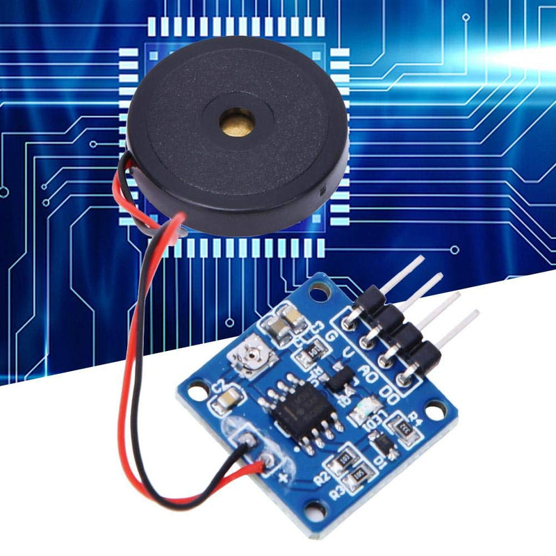 [Australia - AusPower] - Piezoelectric Sensor, Two Optional Output: ADO-Analog Signal/DO-TTL Level Ceramic Vibration Sensor Module, DC 5V Sensitivity Adjustable Vibration Induction Switch Module for Arduino DIY 