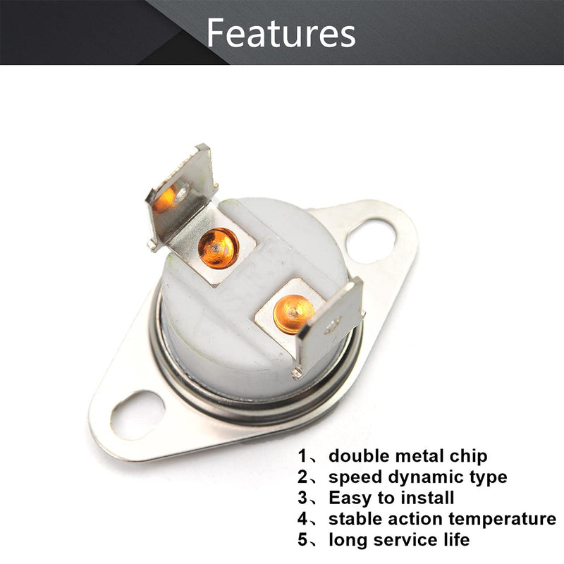 [Australia - AusPower] - Fielect 2Pcs KSD301 Thermostat Bimetal Thermostat 140°C Normally Closed Adjust Snap Disc Temperature Switch for Microwave,Oven,Coffee Maker 140c 2pcs 