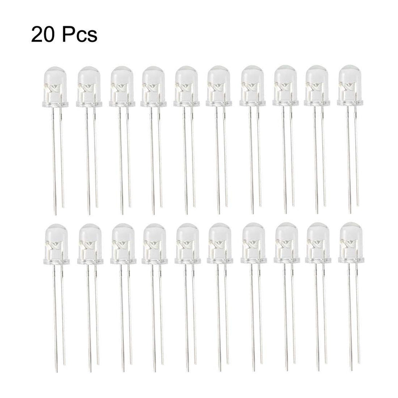 [Australia - AusPower] - uxcell 20pcs 5mm 940nm Infrared Emitter Diode DC 1.2V LED IR Emitter Light Emitting Diodes Clear Round Head 7 Meters Emission Distance 