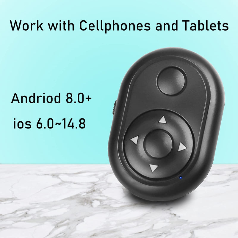 [Australia - AusPower] - Bomilado BT Wireless Remote for iPhone Camera & TikTok Remote, Camera Shutter Remote Control for Android-Can Use to Scroll Videos for TikTok and Page Turner-Compatible with Tablets 