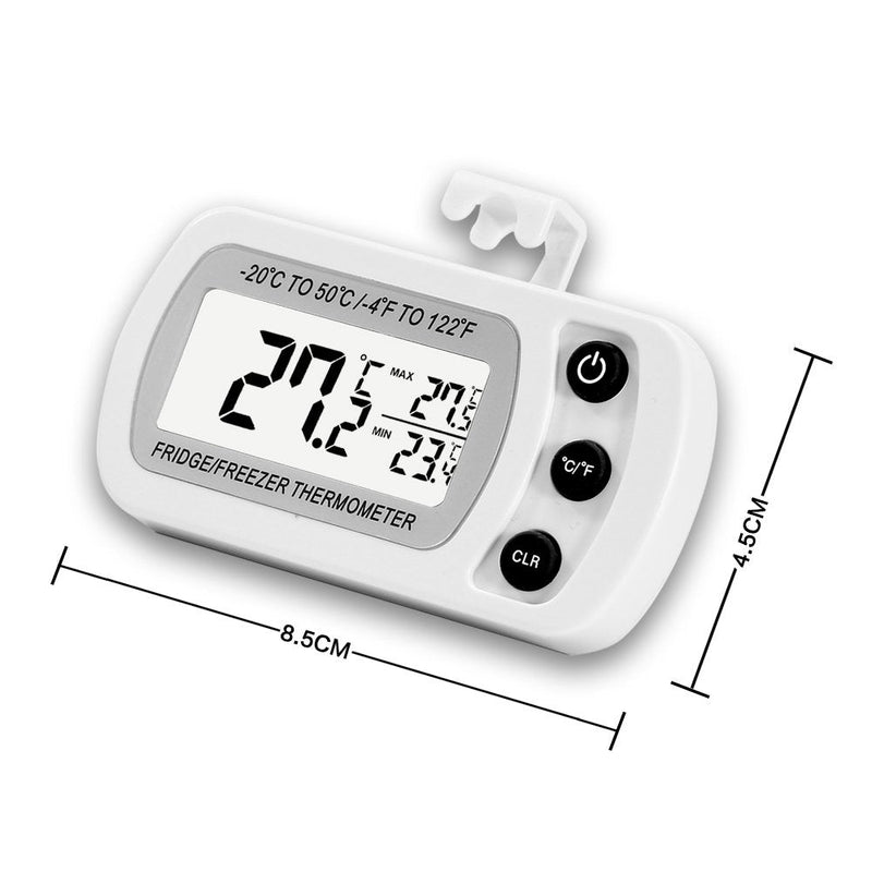 [Australia - AusPower] - 2 Pack Digital Refrigerator Freezer Thermometer,Max/Min Record Function with Large LCD Display 