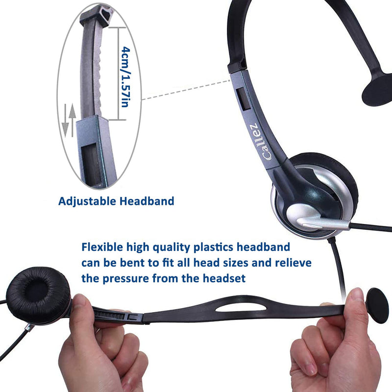 [Australia - AusPower] - Callez RJ9 Phone Headset for Cisco Office Phones, Corded Telephone Headset with Microphone Noise Cancelling for Cisco IP Phones 6941 7811 7841 7941 7942 7945 7962 7965 7975 8841 8845 8851 8861 8945 