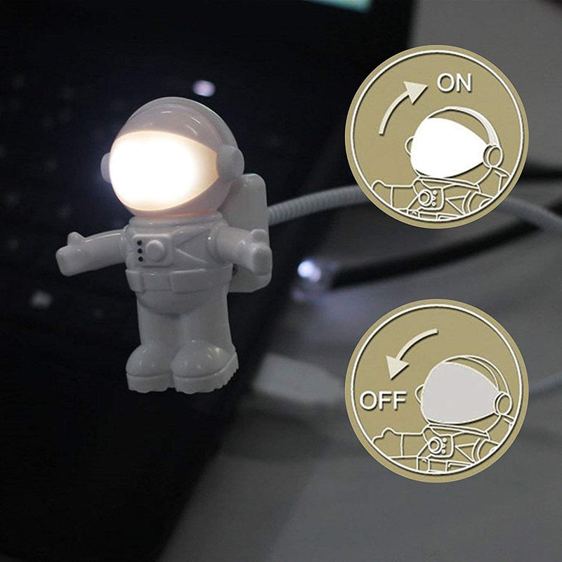 [Australia - AusPower] - SOONDAR® Creative Spaceman Astronaut LED Flexible USB Light for Laptop PC Notebook 