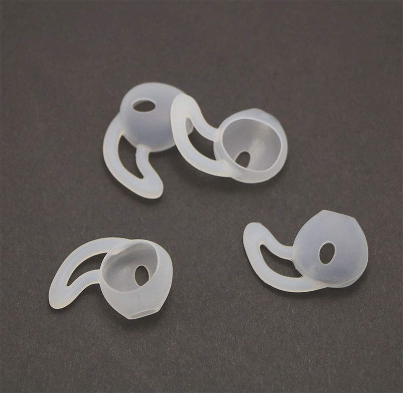 [Australia - AusPower] - Replacement Earmold Earbud for Two Way Radio Acoustic Coil Tube Earpiece, Silicone Fin EarMold Anti-Slip Replacement Earbud Tips for Surveillance Earpiece with Coil Tubes (White, 2 Pair 28mm) 