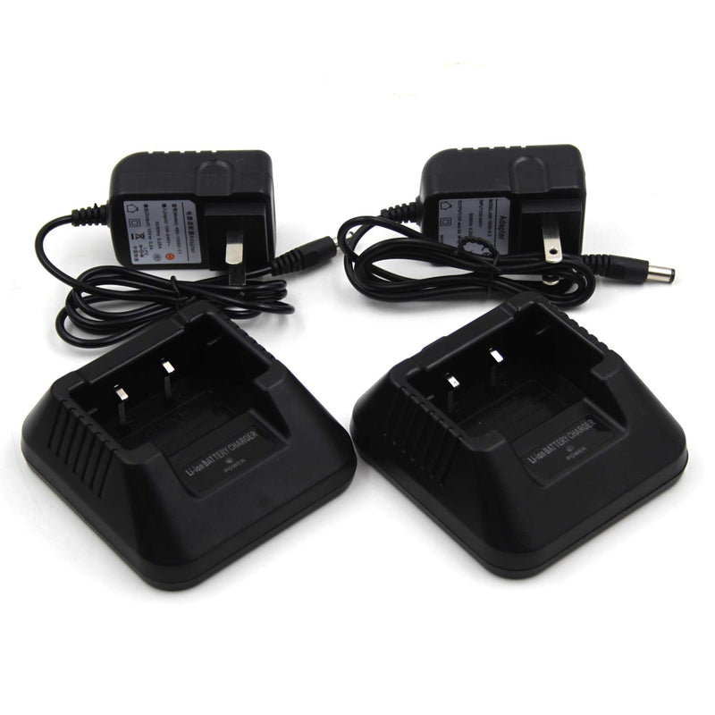 [Australia - AusPower] - (2-Pack) Li-ion Battery Desktop Charger for Baofeng UV-5R UV-5RA UV-5RB UV-5RC UV-5RD UV-5RE UV-5RePlus TYT TH-F8 Two Way Radio 