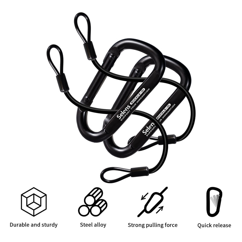 [Australia - AusPower] - Selens Electrical Tape Holder for Gaffers Tape, Quick Lock Steel Clip Snap Hooks with 15" Hanging Rope for Photography, Film, Stage and Television Production Carrying Tools 