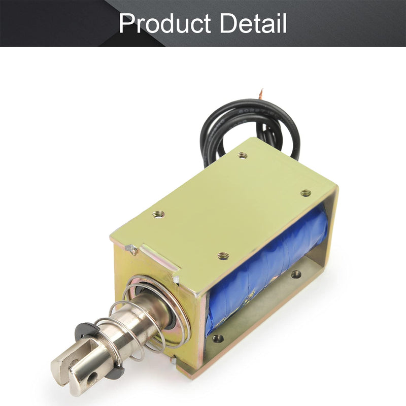 [Australia - AusPower] - Fielect DC 12V 1A 42N 10mm Stroke Push Pull Solenoid Electromagnet, Open Frame Solenoid, Linear Motion, JF-1253B-12V Model: JF-1253B-12V 