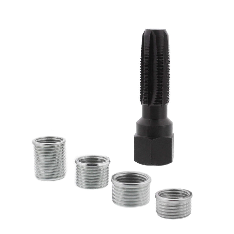 [Australia - AusPower] - ABN Spark Plug Thread Repair Kit, 14mm Reamer Cylinder Thread Repair Tool & Thread Insert – Spark Plug Rethreader Kit 