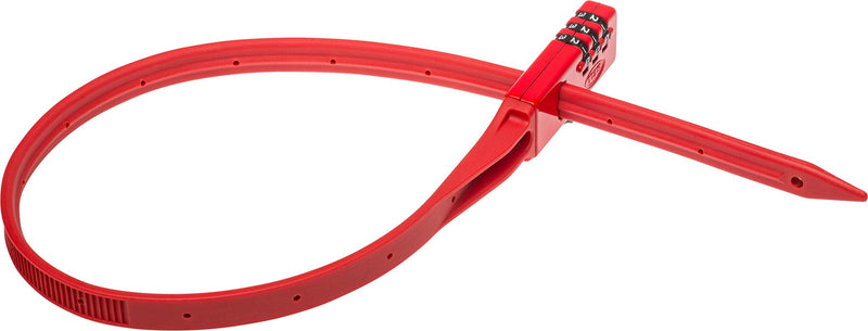 [Australia - AusPower] - Bell QuickZip Zip-Tie Multi-Purpose Combo Lock 2 Pack Red/Black, One Size 