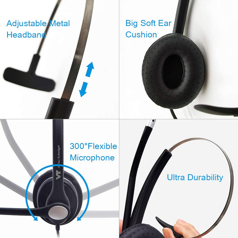[Australia - AusPower] - TV USB-3.5MM Headset Computer-Headphone Microphone Noise-Cancelling - UC Headset Compatible with MS Teams Skype for Business 3.5MM+USB-A 
