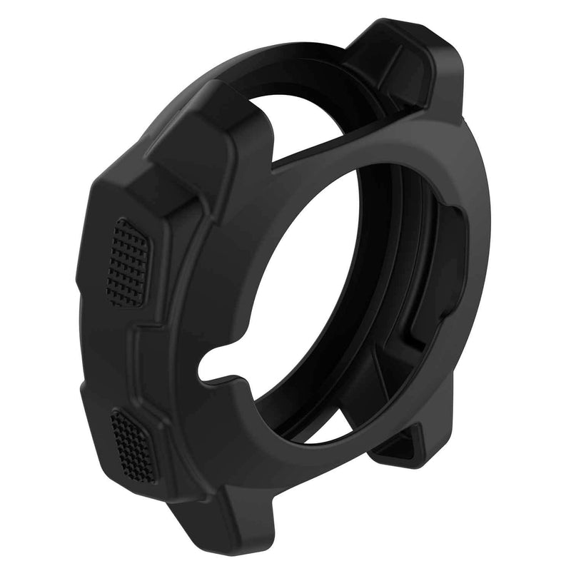 [Australia - AusPower] - SplenSun Compatible Silicone Protective Cover Cases Anti-Scratch Bezel Protector Replacement for Garmin Instinct,Instinct Solar GPS Smartwatch(Black-3 Packs) Black-3 Packs 