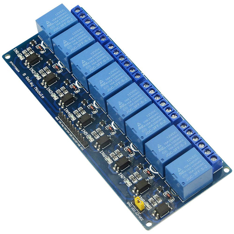 [Australia - AusPower] - XINGYHENG 2Pcs 8 Channel Relay Module With the light coupling 12V Relay Expansion Plate Load Controlled Relay Switch Module Supports AVR/51/PIC Relay Control Module 