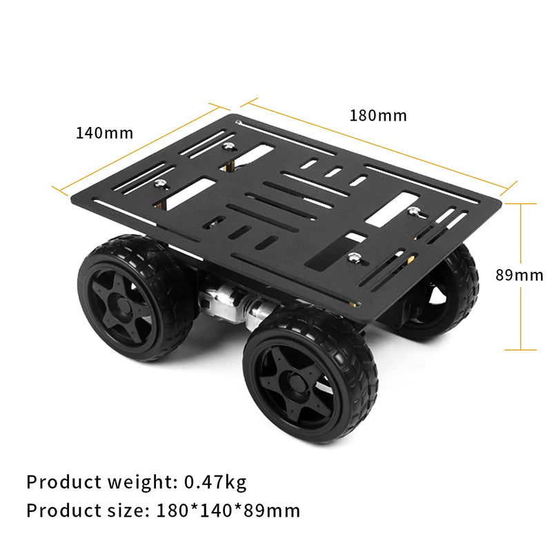 [Australia - AusPower] - LewanSoul 4WD Robot Kit with Aluminum Alloy Frame, TT Motor and 60mm Mecanum Wheels, Smart Robot Car,DIY Kit (Unassembled) Rubber wheel chassis car 