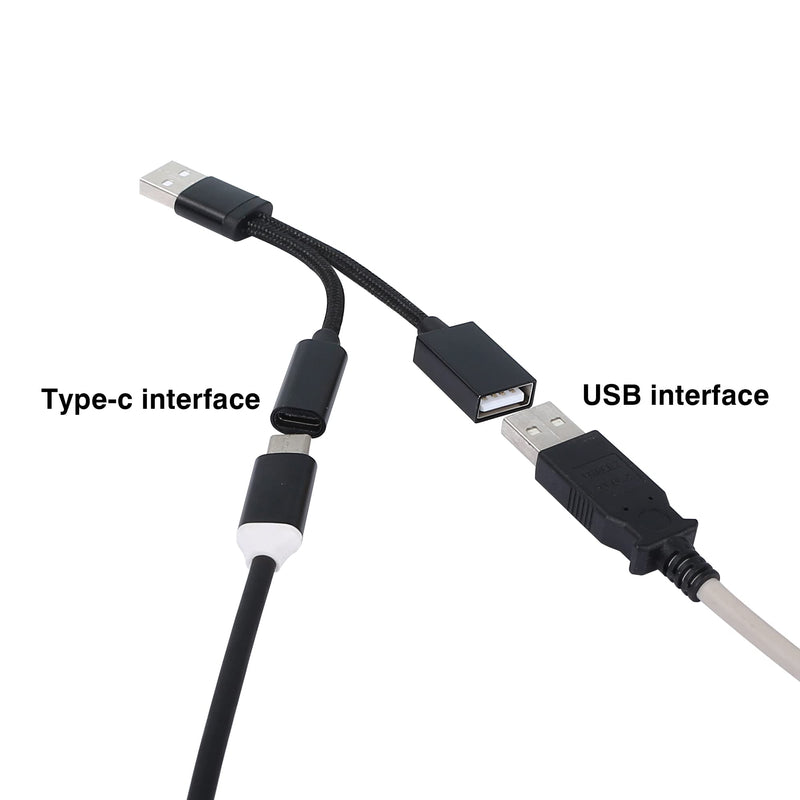 [Australia - AusPower] - RIIEYOCA USB Splitter Y Cable with USB C Female and USB A Female, 2 Port USB 2.0 Multiple Hub Data Sync and Charging Power Cable 11cm 