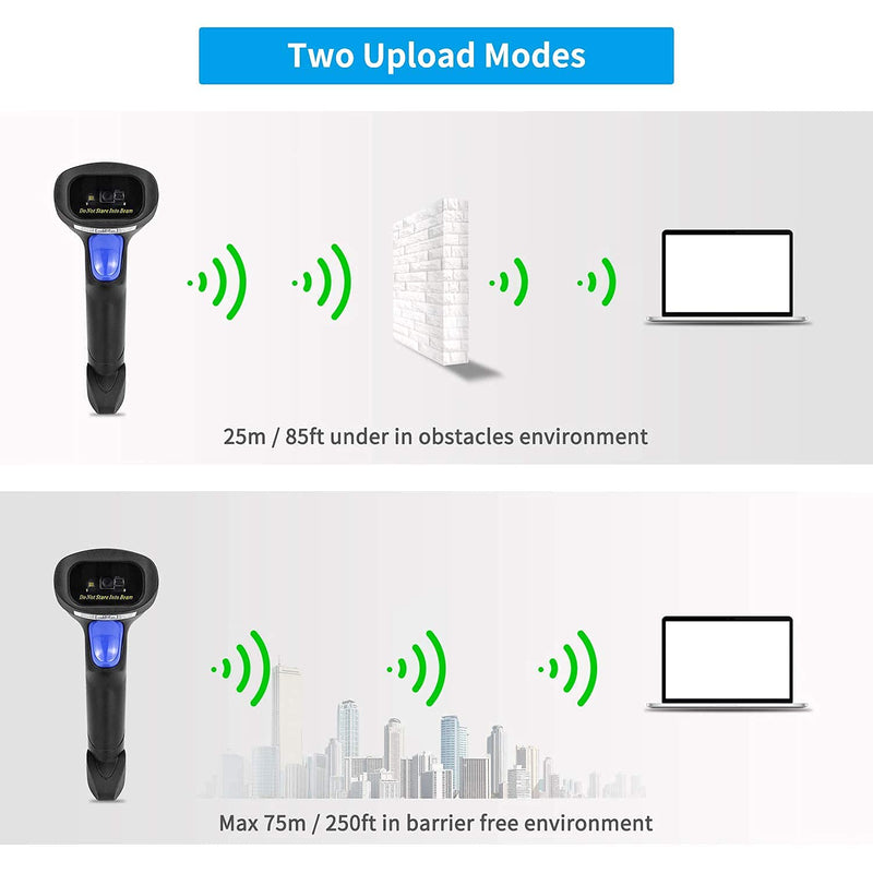 [Australia - AusPower] - NetumScan Handheld USB 1D Barcode Scanner with Stand & Wireless 1D 2D Barcode Scanner with Stand, Automatic QR Code Scanner Supports Screen Scan Handheld CMOS Image Bar Code Reader 
