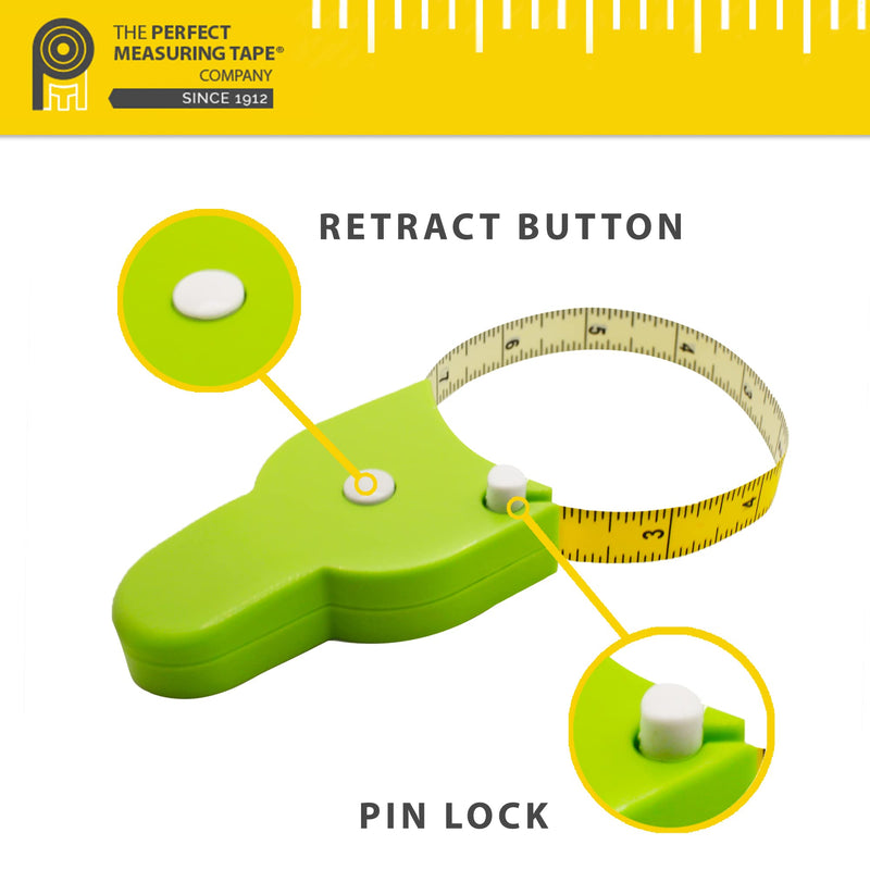 [Australia - AusPower] - Perfect Body Tape Measure - 80 Inch Automatic Telescopic Tape Measure - Retractable Measuring Tape for Body: Waist, Hip, Bust, Arms, and More (White) 1 Count (Pack of 1) White 
