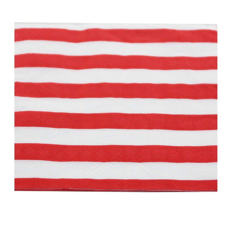 [Australia - AusPower] - Disposable 2-ply Party Napkins, Striped Chevron Polka Dot Paper Napkins for Birthday, Christmas or Anniversary Celebration Beverage Napkins 60-Count,13" x 13" Red 20 Count (Pack of 3) 