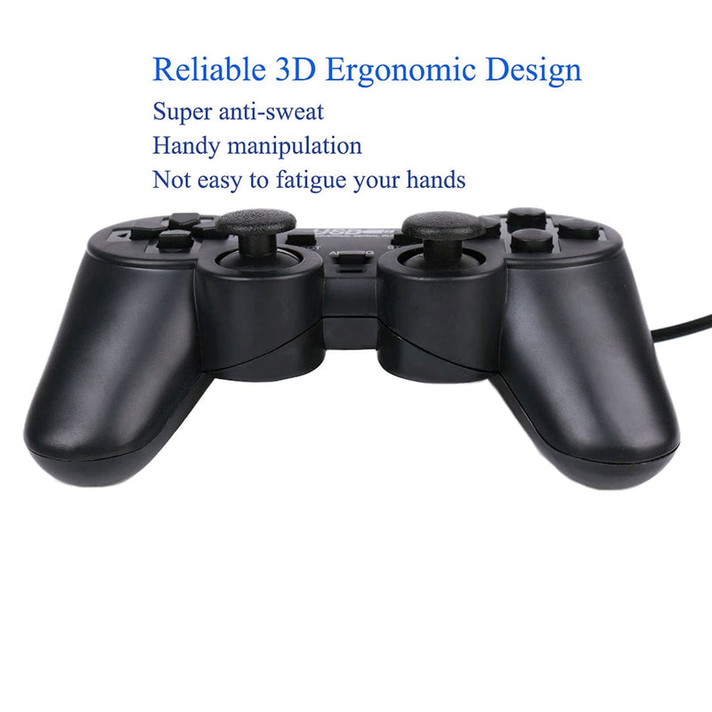 [Australia - AusPower] - USB Wired Game Controllers for PC/Raspberry Pi Gamepad Remote Dual Shock Joysticks Joypad for PC(Windows 11/10/8/7) & Steam/Roblox/RetroPie/RecalBox 