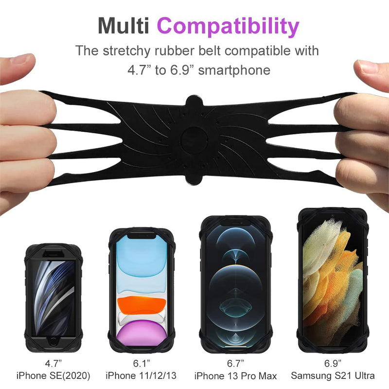 [Australia - AusPower] - JEMACHE Phone Wristband for iPhone 13 Pro Max, 12 11 XS XR X, Samsung Galaxy S22 S21 S20 S10 Plus, Note 20 Ultra, Workouts Running Wrist Band Holder (Black) Black 