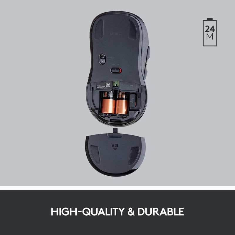 [Australia - AusPower] - Logitech M510 Wireless Computer Mouse – Comfortable Shape with USB Unifying Receiver, with Back/Forward Buttons and Side-to-Side Scrolling - Red 