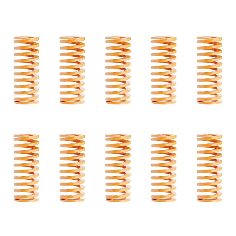 [Australia - AusPower] - Adiyer 10pcs 8mm OD 20mm Long Yellow Light Load Compression Mould Die Springs for 3D Printer Ender 3/Ender 3 Pro/Ender 3 V2 Stock Bed Leveling 10 Pcs 