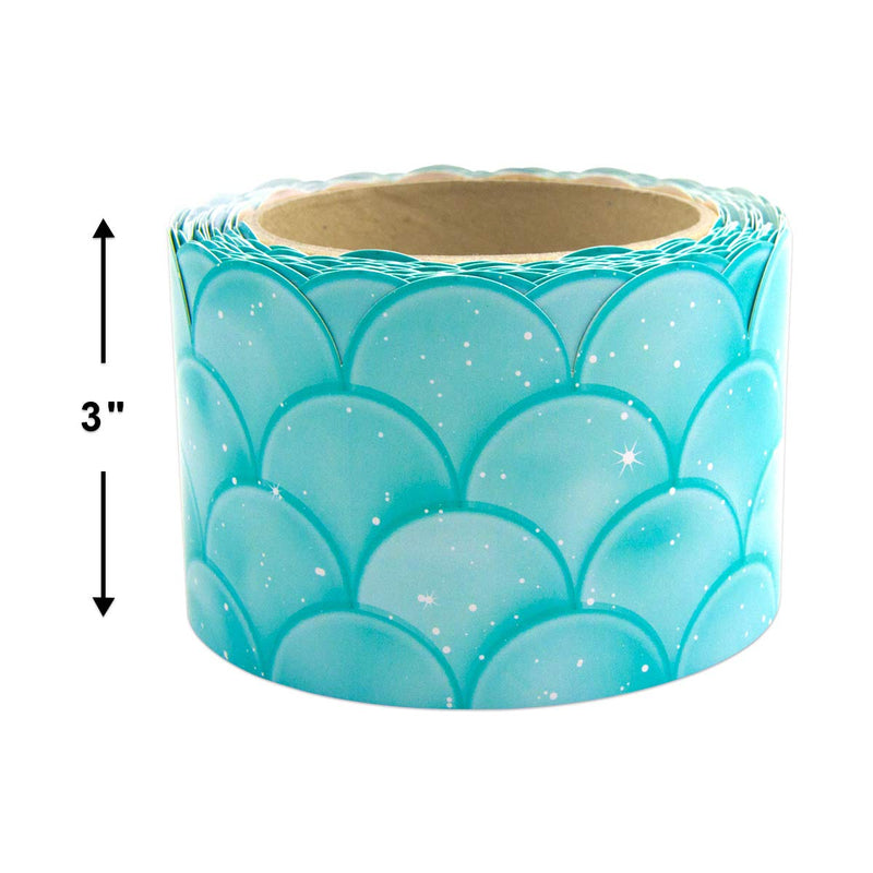 [Australia - AusPower] - Ombre Turquoise Scallops Bulletin Board Borders for Classroom Decoration 36ft A)turquoise 