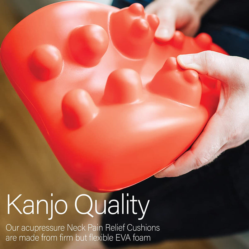 [Australia - AusPower] - Kanjo Acupressure Neck Pain Relief Cushion | Cervical Traction Device & Acupressure Cushion for Muscle Tension & Relaxation | Helps Relieve Neck & Shoulder Pain | FSA & HSA Eligible | Blue Original Neck Cushion - Blue 