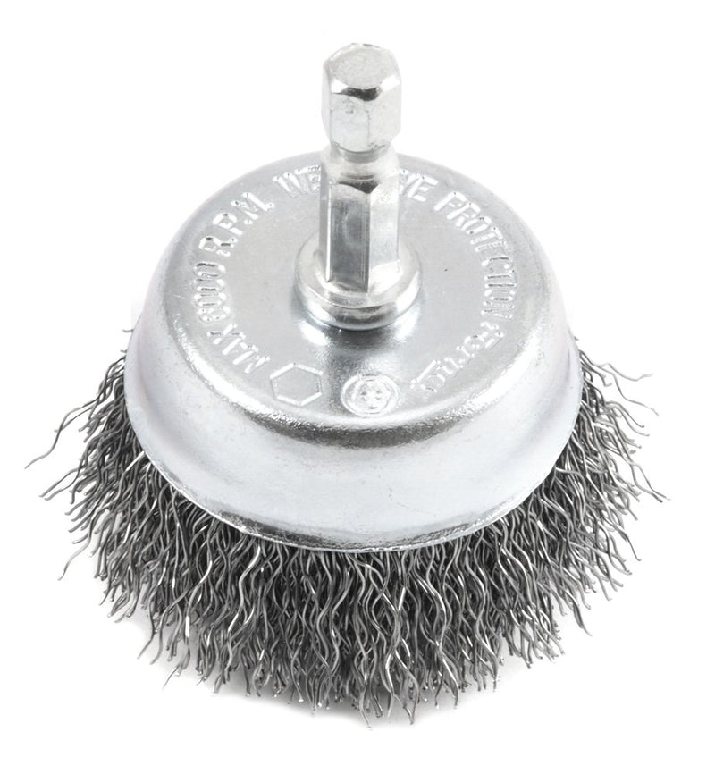 [Australia - AusPower] - Forney 72729 Wire Cup Brush, Coarse Crimped with 1/4-Inch Hex Shank, 2-Inch-by-.012-Inch 