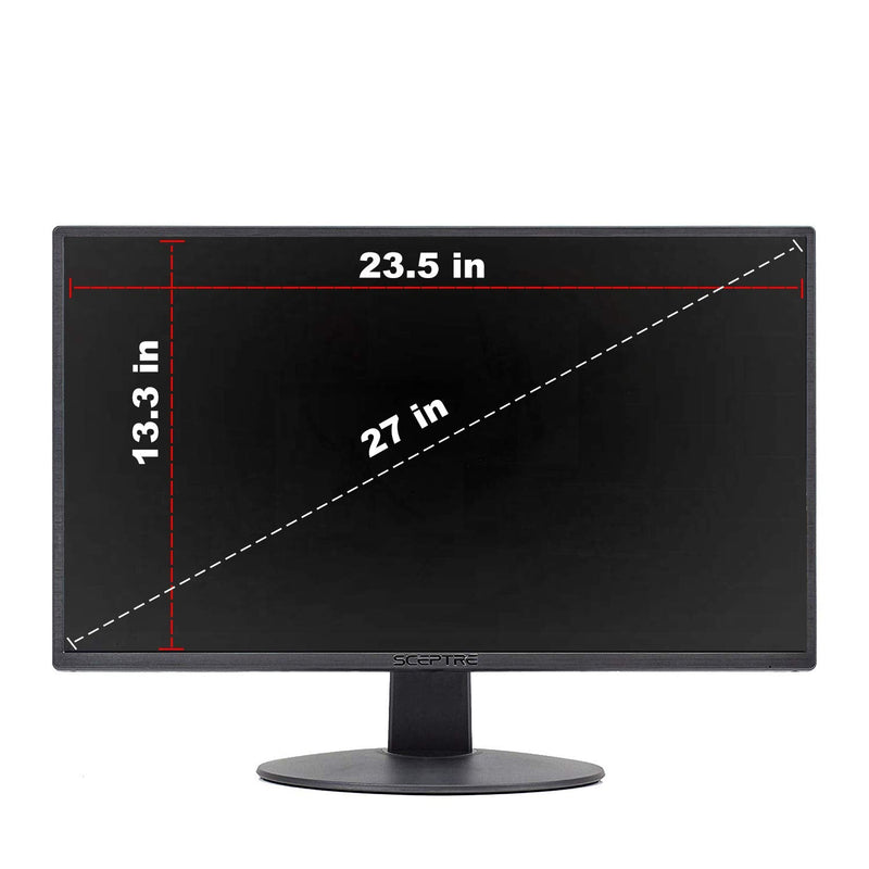[Australia - AusPower] - 27 Inch Anti Glare Screen Protector Fit Diagonal 27 Inch Desktop Monitor 16:9 Widescreen, Reduce Glare Reflection and Eyes Strain, Fingerprint-Resist (23.54 Inch W x 13.27 Inch H)-2Pcs 