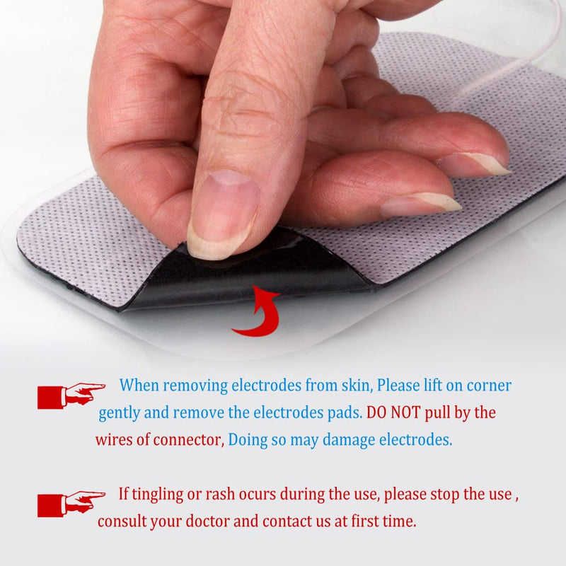 [Australia - AusPower] - Premium Reusable TENS Unit Replacement Electrode Pads - Combo 12 Pcs Self-Adhesive Electrodes Patches for TENS/EMS Massage Therapy 