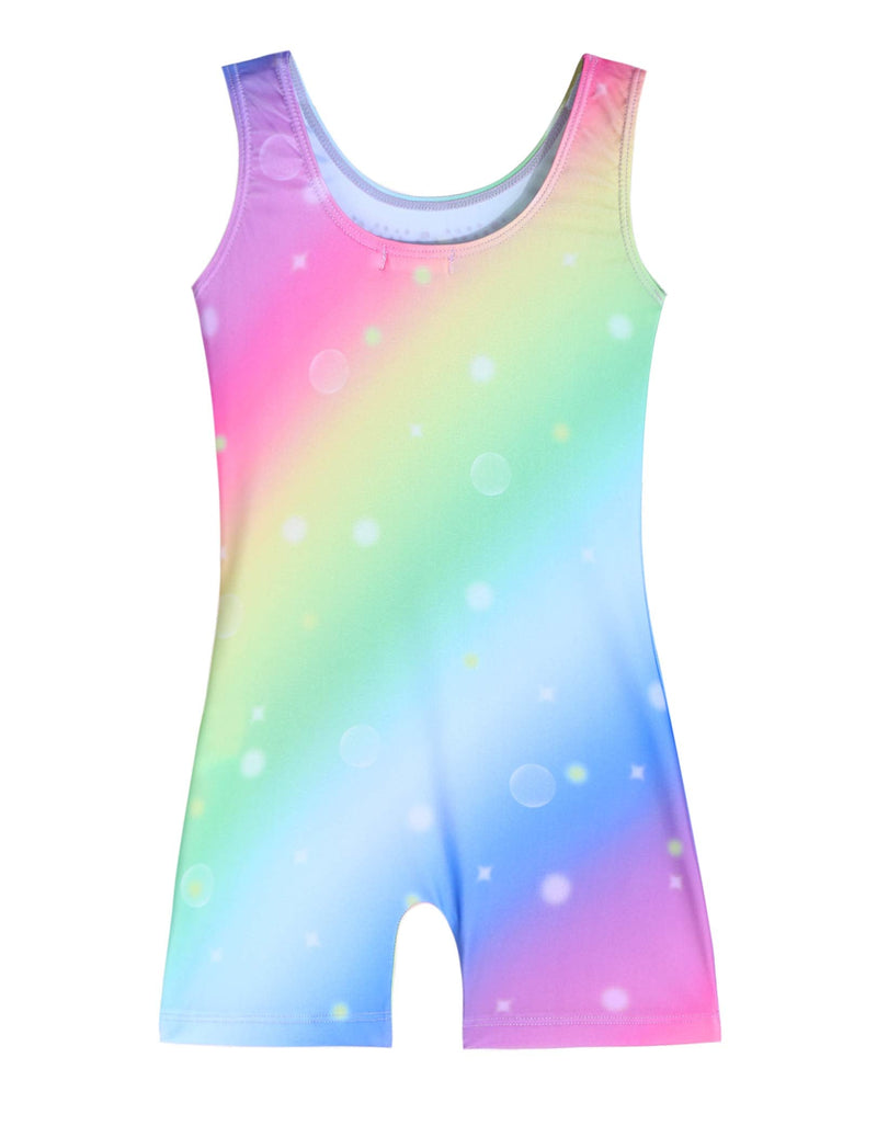 [Australia - AusPower] - Zaclotre Kid Girls Gymnastic Leotard Sparkly Shiny Diamond Ballet Dance One Piece Outfit Rainbow 3-4T 