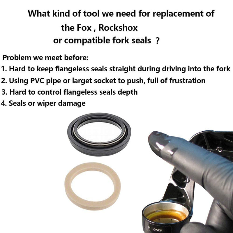 [Australia - AusPower] - 38mm Dust Seal Installation Tool Dust Wiper Guide Driver Compatible for Fox 38 Rockshox Domain Zeb Fork 
