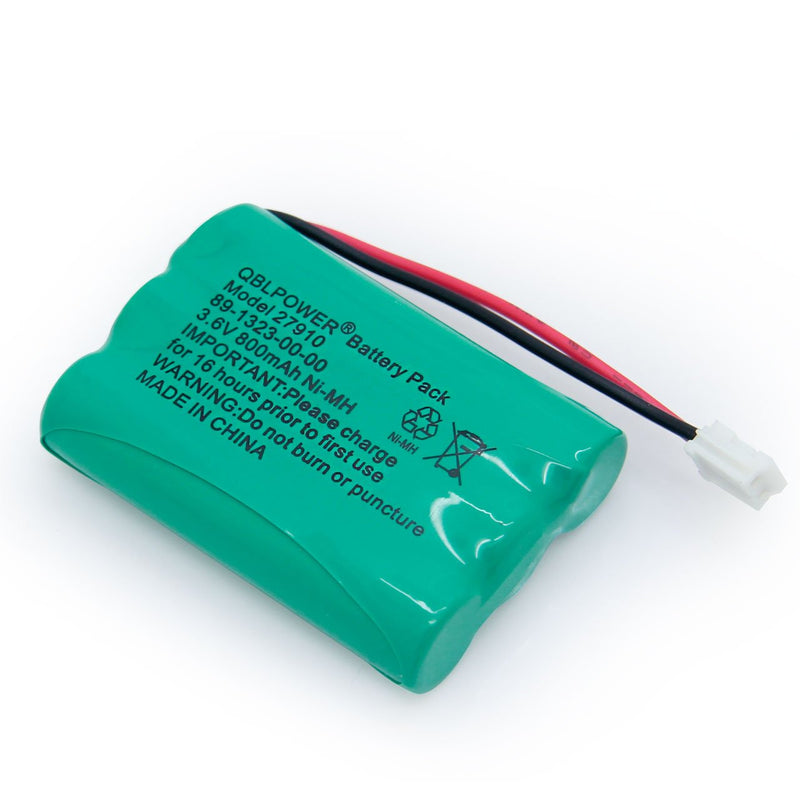 [Australia - AusPower] - QBLPOWER 27910 Cordless Phone Battery Rechargeable Compatible with Vtech 89-1323-00-00 AT&T E1112 E2801 TL72108 Motorola SD-7501 RadioShack 23-959 Cordless Handsets 3.6V(Pack of 2) 