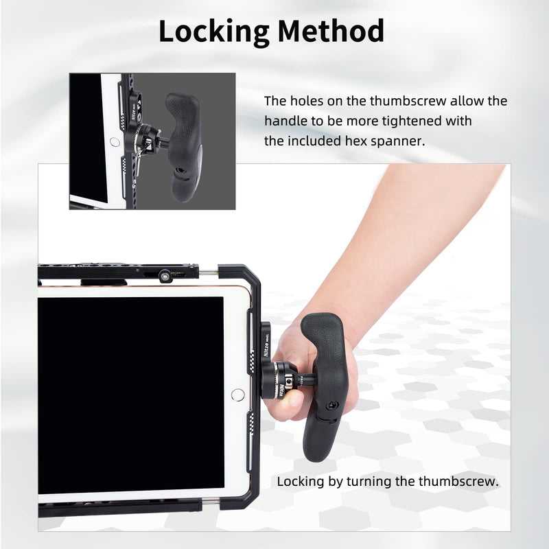 [Australia - AusPower] - Nitze Side Handle Kit with ARRI Rosette, Left Side Handle, Right Side Handle for Smartphone Cage, iPad Cage and Monitor Cage - PA32A 