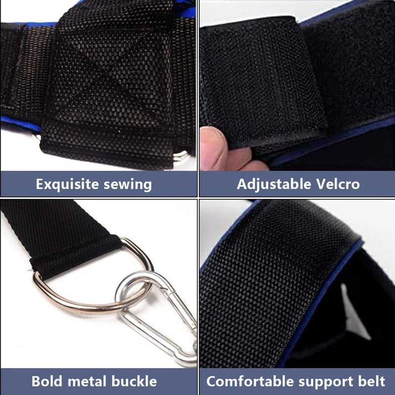 [Australia - AusPower] - Visaman Fitness Neck Head Harness Neck Training Weight Lifting Strength Trainer with Adjustable Long Steel Chain and Strap Improve Muscle Strength Neck Exerciser 