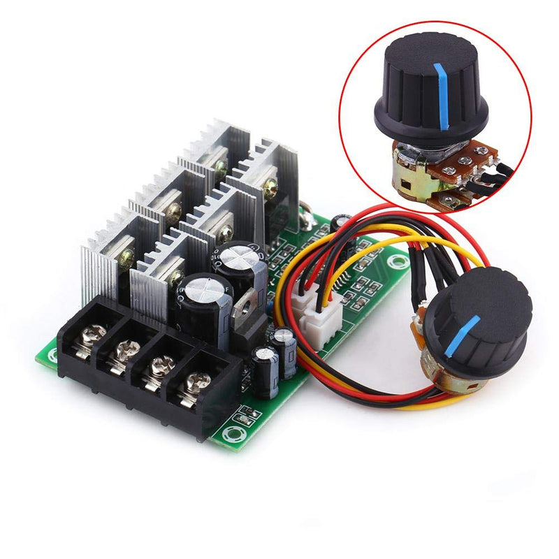 [Australia - AusPower] - DC Motor Speed Controller 12V 36V 48V Slow Start Adjustable Speed Board with Overload Protector Permanent Magnet DC Brushed Motor 