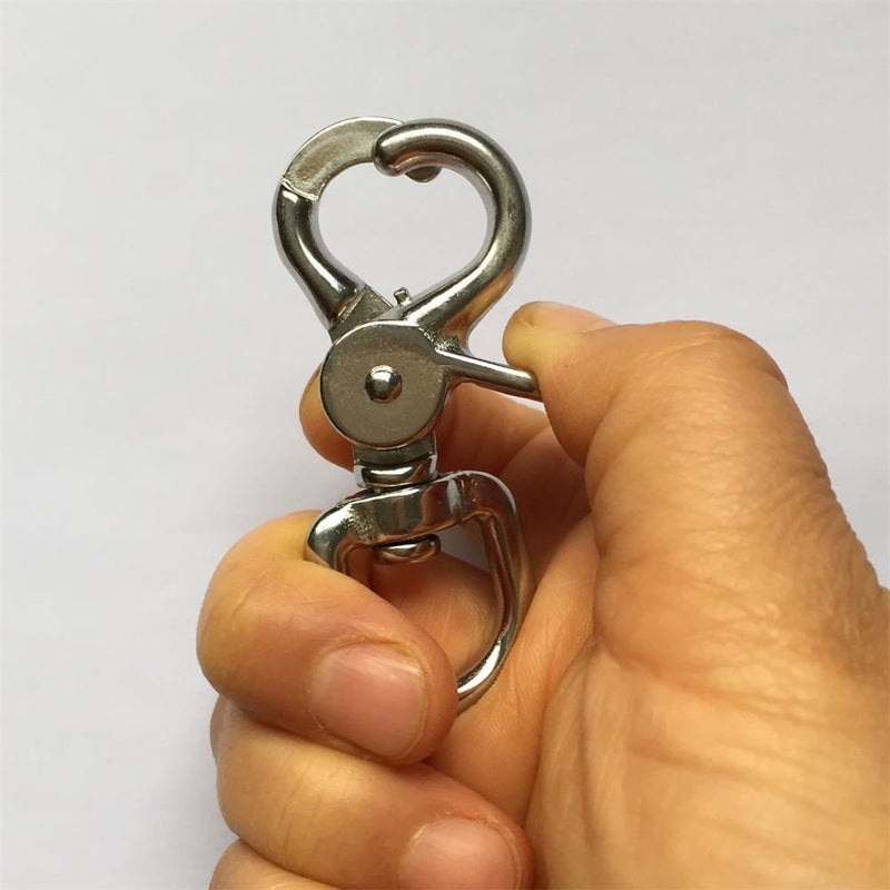 [Australia - AusPower] - JY-Marine Stainless Steel Round Eye Trigger Snap Hook 3/4" Swivel Eye - Great for Pet Leashes, Bag Straps 