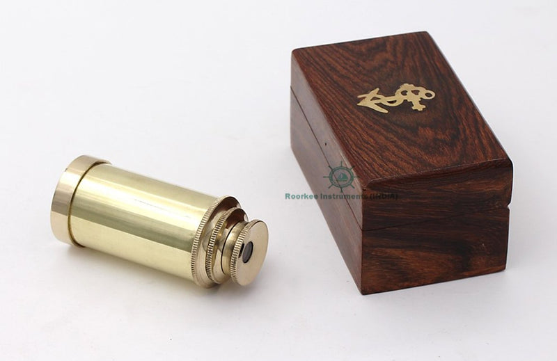 [Australia - AusPower] - Roorkee Instruments India Brass Telescope with Box/Unique Gift/Toy Telescope for Kids 